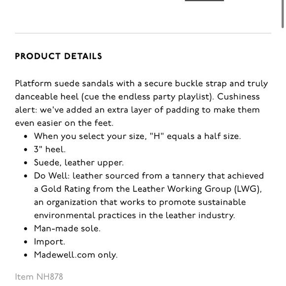 NWT Madewell The Nadia Platform Sandal - Picture 4 of 7